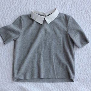 Zara short-sleeved sweater with collar